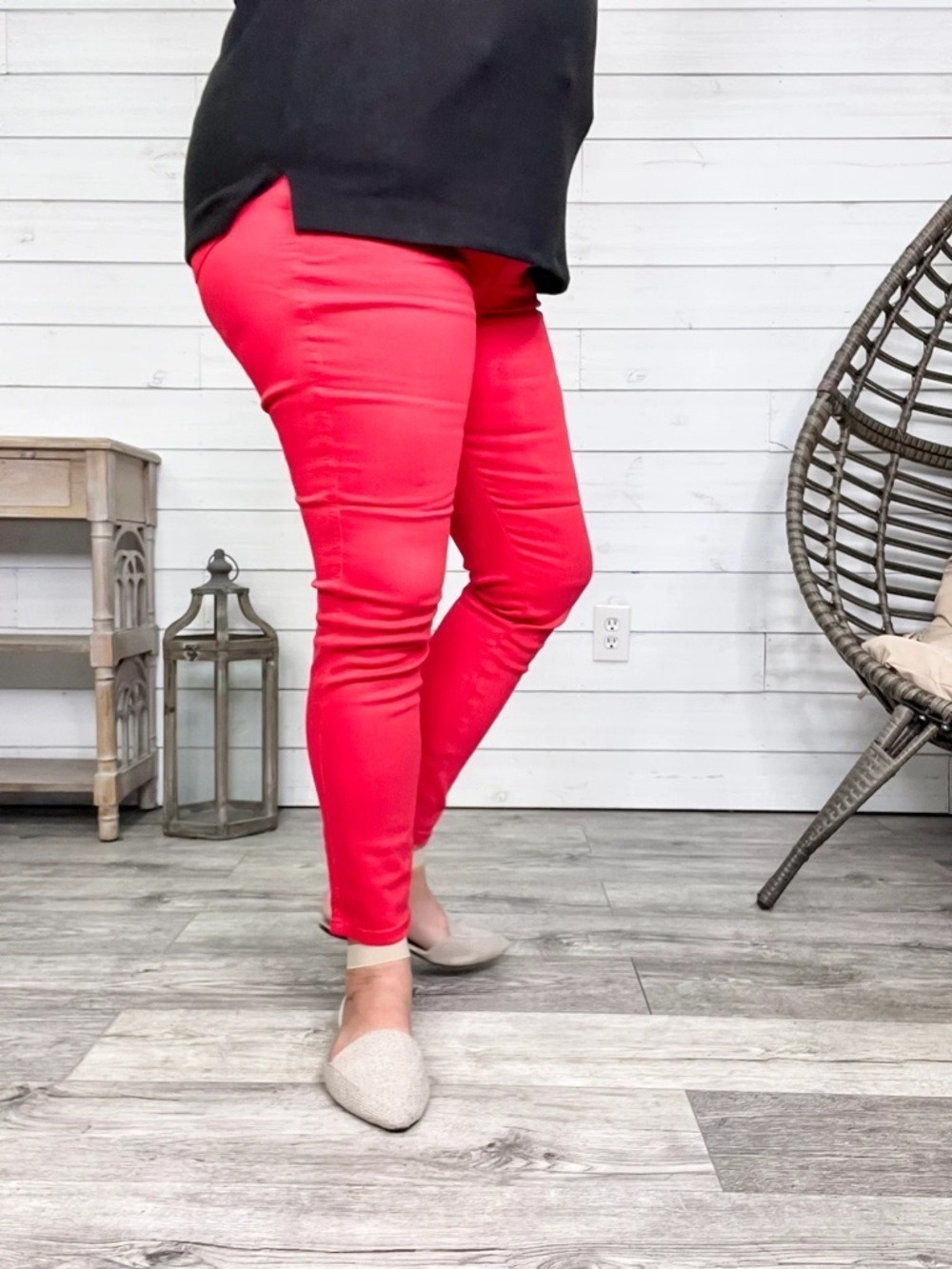 JUDY BLUE "FIRE ENGINE" RED TUMMY CONTROL SKINNY JEANS size 15/32 - Picture 3 of 11